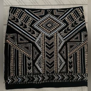 Express sequin mini skirt